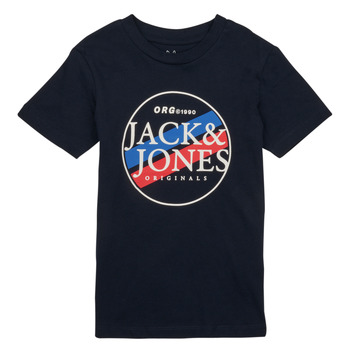 textil Dreng T-shirts m. korte ærmer Jack & Jones JORCODYY TEE SS CREW NECK Marineblå
