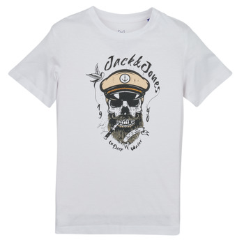 textil Dreng T-shirts m. korte ærmer Jack & Jones JORROXBURY TEE SS CREW NECK Hvid