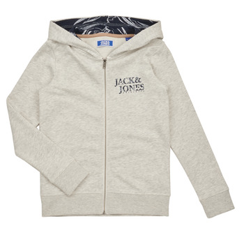 textil Dreng Sweatshirts Jack & Jones JORCRAYON SWEAT ZIP HOOD Beige