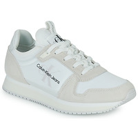 Sko Dame Lave sneakers Calvin Klein Jeans RUNNER SOCK LACEUP NY-LTH W Hvid