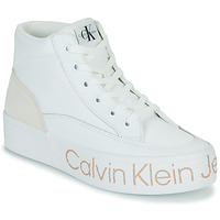 Sko Dame Høje sneakers Calvin Klein Jeans VULC FLATF MID WRAP AROUND LOGO Hvid
