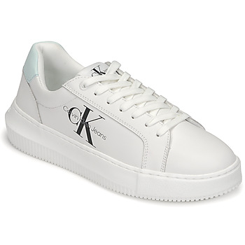 Sko Dame Lave sneakers Calvin Klein Jeans CHUNKY CUPSOLE LACEUP MON LTH WN Hvid / Grøn