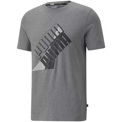 textil Herre T-shirts m. korte ærmer Puma Power Logo Tee Grå