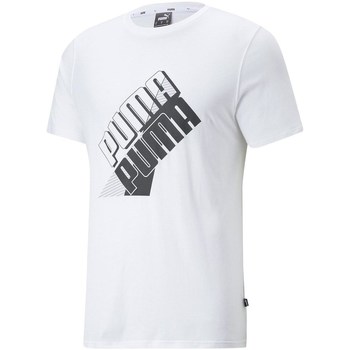 textil Herre T-shirts m. korte ærmer Puma Power Logo Tee Hvid