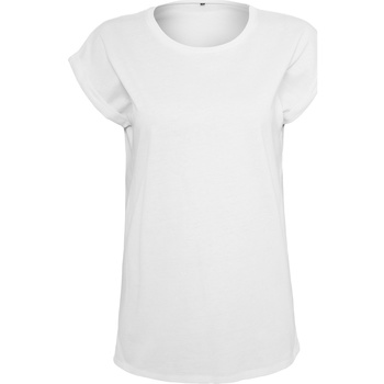 textil Dame Langærmede T-shirts Build Your Brand BY138 Hvid