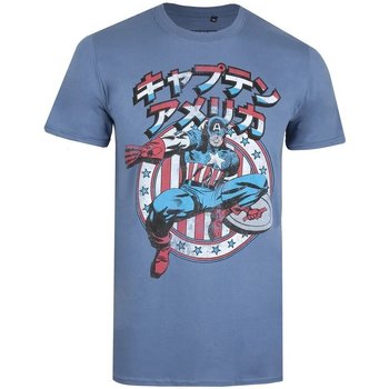 textil Herre Langærmede T-shirts Captain America  Flerfarvet