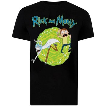 textil Herre Langærmede T-shirts Rick And Morty  Sort
