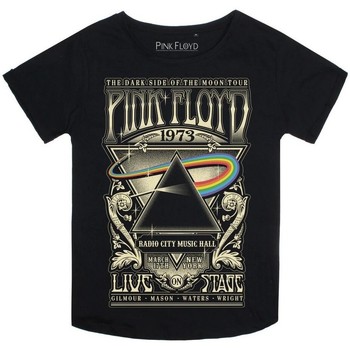 textil Dame Langærmede T-shirts Pink Floyd  Sort