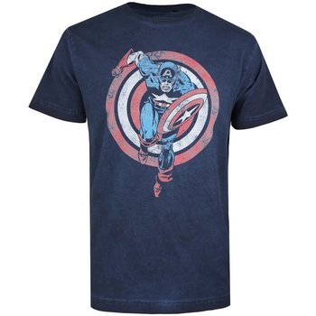 textil Herre Langærmede T-shirts Captain America  Blå