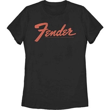 textil Dame Langærmede T-shirts Fender  Sort