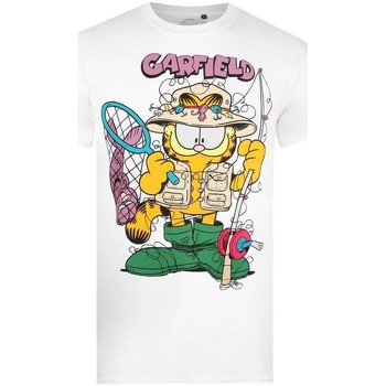 textil Herre Langærmede T-shirts Garfield  Hvid