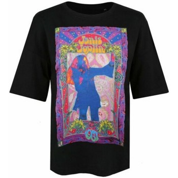 textil Dame Langærmede T-shirts Janis Joplin  Sort