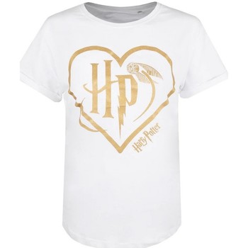 textil Dame Langærmede T-shirts Harry Potter  Hvid