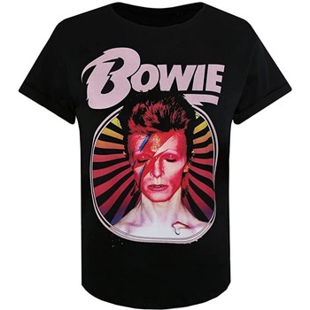 textil Dame Langærmede T-shirts David Bowie  Sort