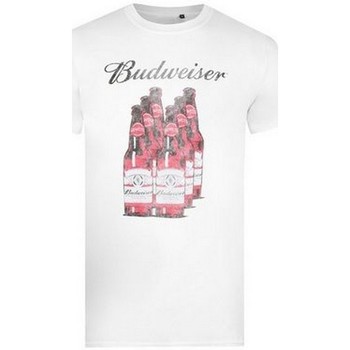 textil Herre Langærmede T-shirts Budweiser  Hvid