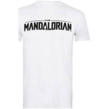 textil Herre Langærmede T-shirts Star Wars: The Mandalorian  Hvid