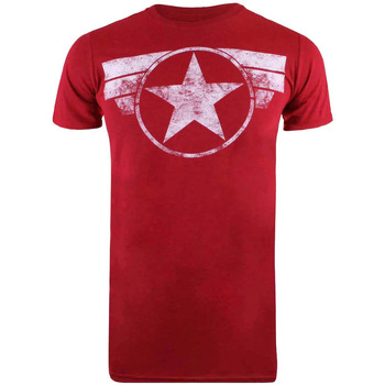 textil Herre Langærmede T-shirts Captain America  Rød