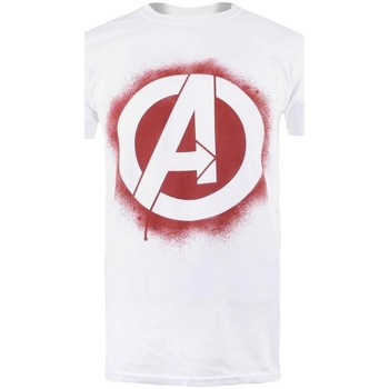 textil Herre Langærmede T-shirts Avengers  Hvid