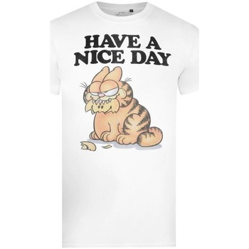 textil Herre Langærmede T-shirts Garfield  Hvid
