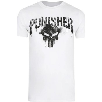 textil Herre Langærmede T-shirts The Punisher  Hvid