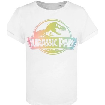 textil Dame Langærmede T-shirts Jurassic Park  Hvid