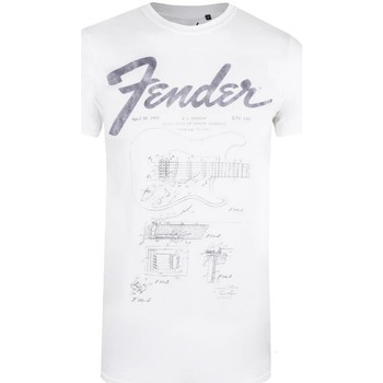 textil Herre Langærmede T-shirts Fender  Hvid