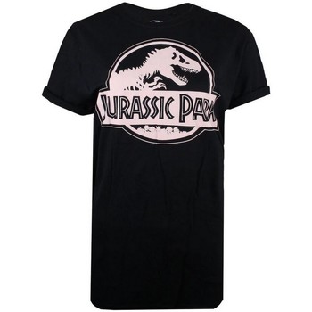 textil Dame Langærmede T-shirts Jurassic Park  Sort