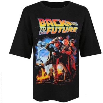 textil Dame Langærmede T-shirts Back To The Future  Sort