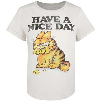 textil Dame Langærmede T-shirts Garfield  Sort