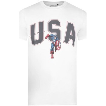 textil Herre Langærmede T-shirts Captain America  Sort
