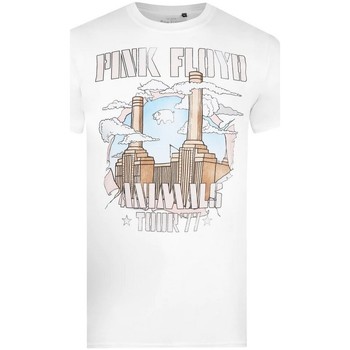textil Herre Langærmede T-shirts Pink Floyd  Hvid