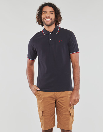 Superdry VINTAGE TIPPED S/S POLO Marineblå