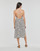 textil Dame Lange kjoler Superdry VINTAGE MIDI HALTER SLIP DRESS Sort / Hvid