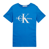 textil Børn T-shirts m. korte ærmer Calvin Klein Jeans MONOGRAM LOGO T-SHIRT Blå