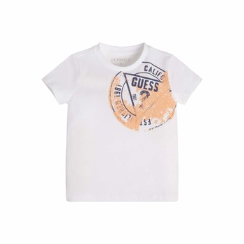 textil Dreng T-shirts m. korte ærmer Guess SS T SHIRT Hvid
