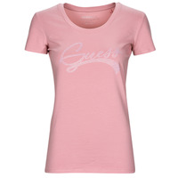 textil Dame T-shirts m. korte ærmer Guess SS RN ADELINA TEE Pink