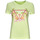 textil Dame T-shirts m. korte ærmer Guess SS CN TRIANGLE FLOWERS TEE Grøn