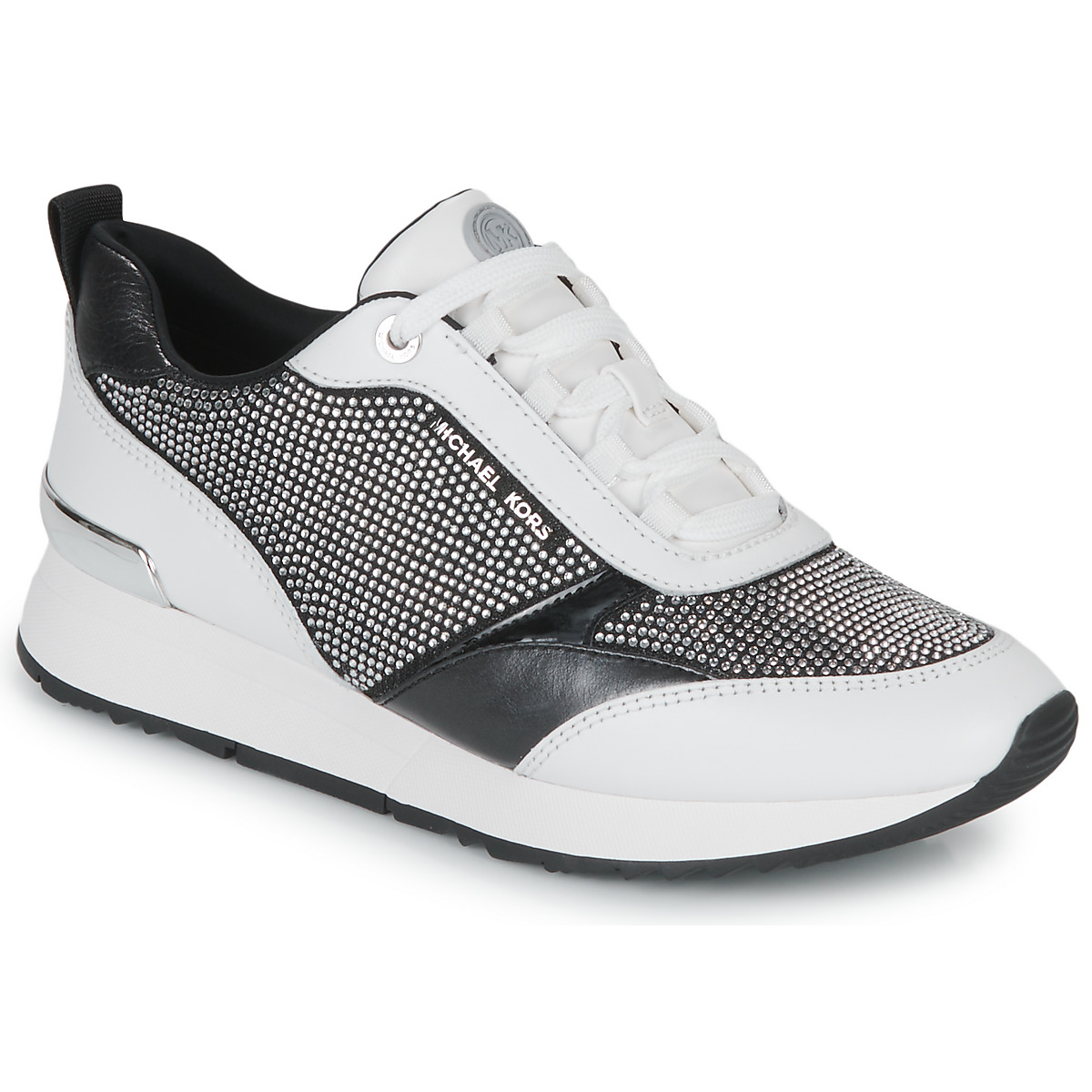 Sko Dame Lave sneakers MICHAEL Michael Kors ALLIE STRIDE TRAINER Hvid / Sort / Sølv