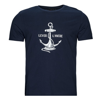 textil Herre T-shirts m. korte ærmer Armor Lux T-SHIRT SERIGRAPHIE Marineblå