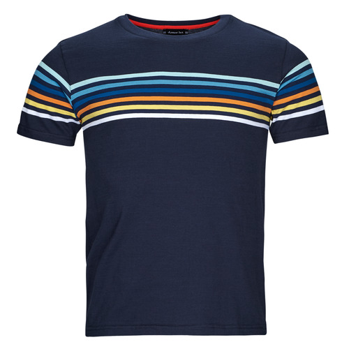 textil Herre T-shirts m. korte ærmer Armor Lux T-SHIRT FANTAISIE Marineblå