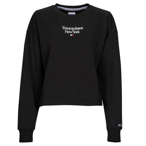 textil Dame Sweatshirts Tommy Jeans TJW BXY ESSENTIAL LOGO 1 CREW Sort