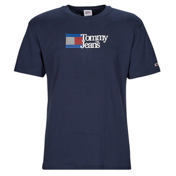 textil Herre T-shirts m. korte ærmer Tommy Jeans TJM CLSC RWB CHEST LOGO TEE Marineblå