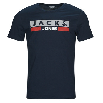 textil Herre T-shirts m. korte ærmer Jack & Jones JJECORP LOGO TEE SS O-NECK Marineblå