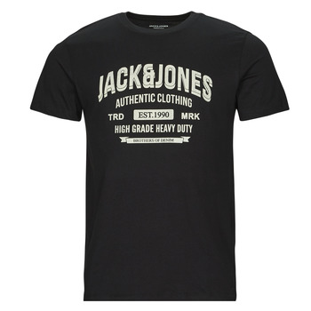 textil Herre T-shirts m. korte ærmer Jack & Jones JJEJEANS TEE SS O-NECK Sort