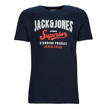 textil Herre T-shirts m. korte ærmer Jack & Jones JJELOGO TEE SS O-NECK Marineblå