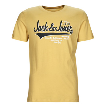 textil Herre T-shirts m. korte ærmer Jack & Jones JJELOGO TEE SS O-NECK Gul
