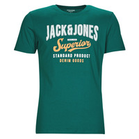 textil Herre T-shirts m. korte ærmer Jack & Jones JJELOGO TEE SS O-NECK Grøn
