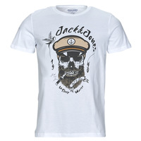 textil Herre T-shirts m. korte ærmer Jack & Jones JORROXBURY TEE SS CREW NECK Hvid