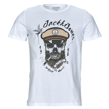textil Herre T-shirts m. korte ærmer Jack & Jones JORROXBURY TEE SS CREW NECK Hvid