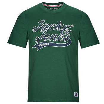 textil Herre T-shirts m. korte ærmer Jack & Jones JORTREVOR UPSCALE SS TEE CREW NECK Grøn